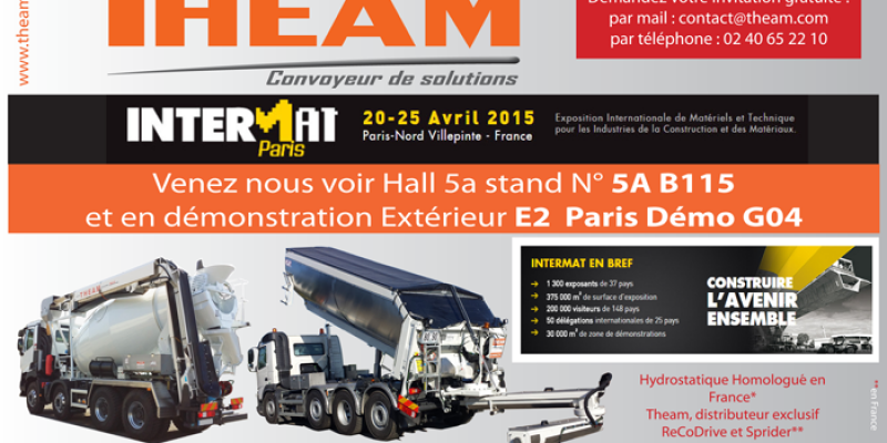 Theam présent à Intermat 2015 - du 20 au 25 Avril