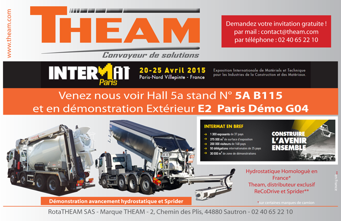 Theam présent à Intermat 2015 - du 20 au 25 Avril