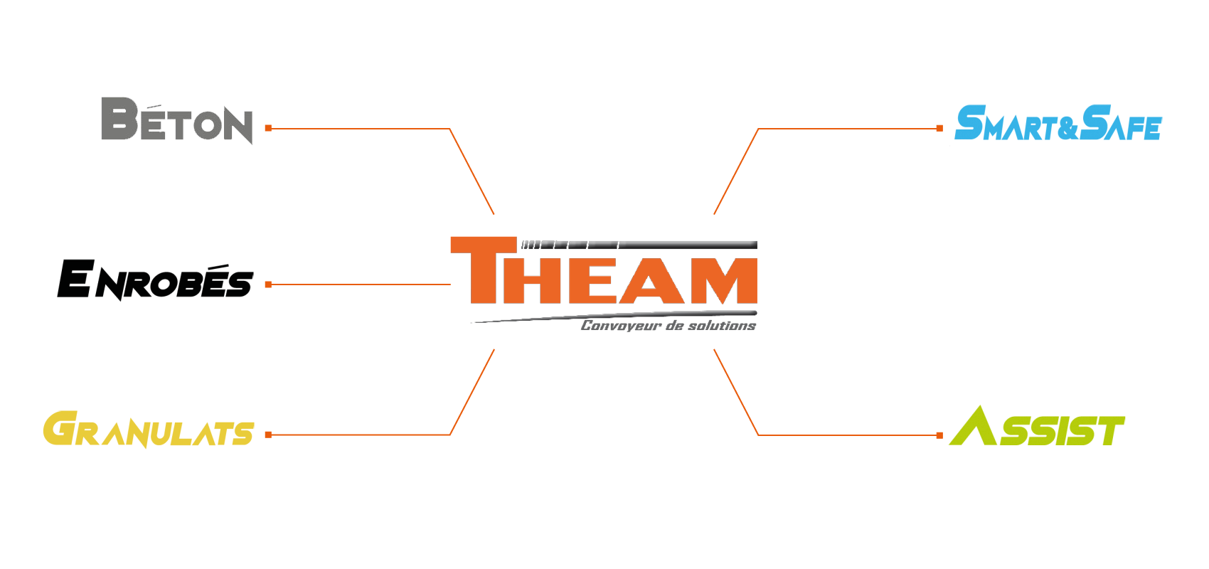 5 gammes de produits et services Theam